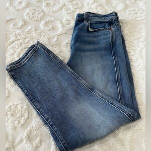 7 For All Mankind High-Waist Cropped Straight in Retro Ventura Blvd Size 31